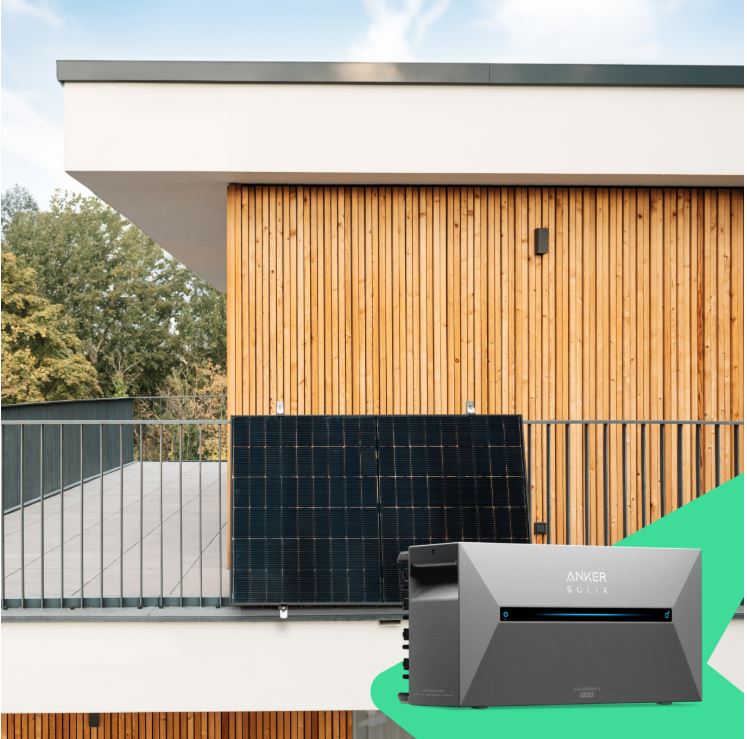 Zonnepaneel Balkon | Inclusief Batterij | 2 Stuks