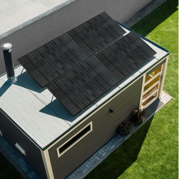 Solar panel flat roof / garden | without battery | 4 pieces