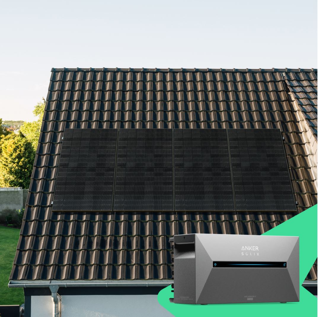 Panneau solaire Toiture en pente | Batterie incluse | 4 pièces