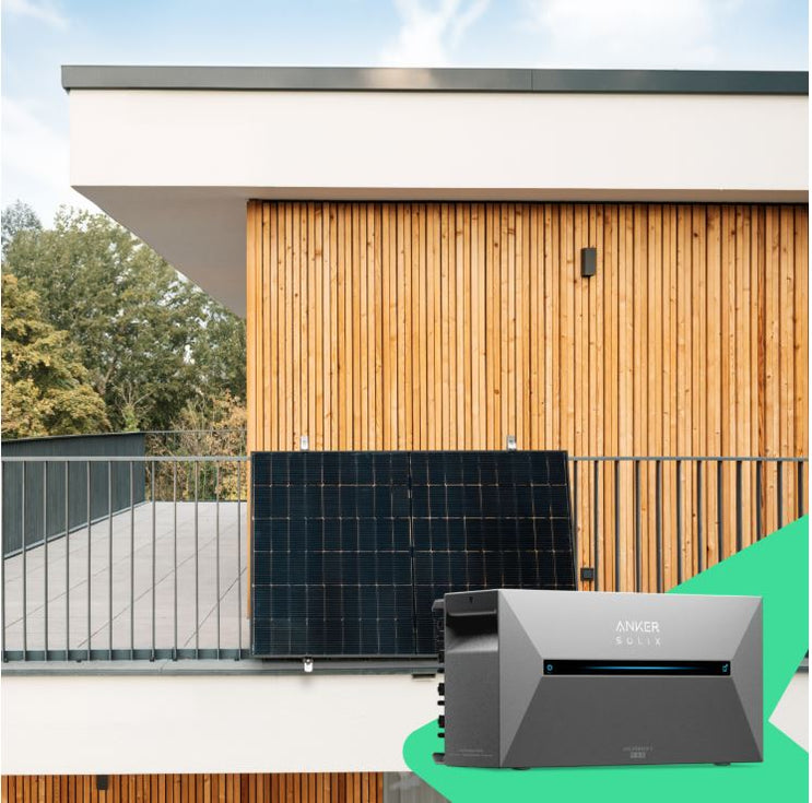 Zonnepaneel Balkon | Inclusief Batterij | 2 Stuks