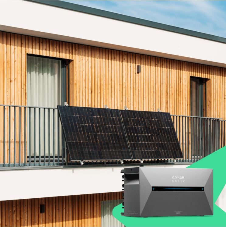 Zonnepaneel Balkon | Inclusief Batterij | 2 Stuks