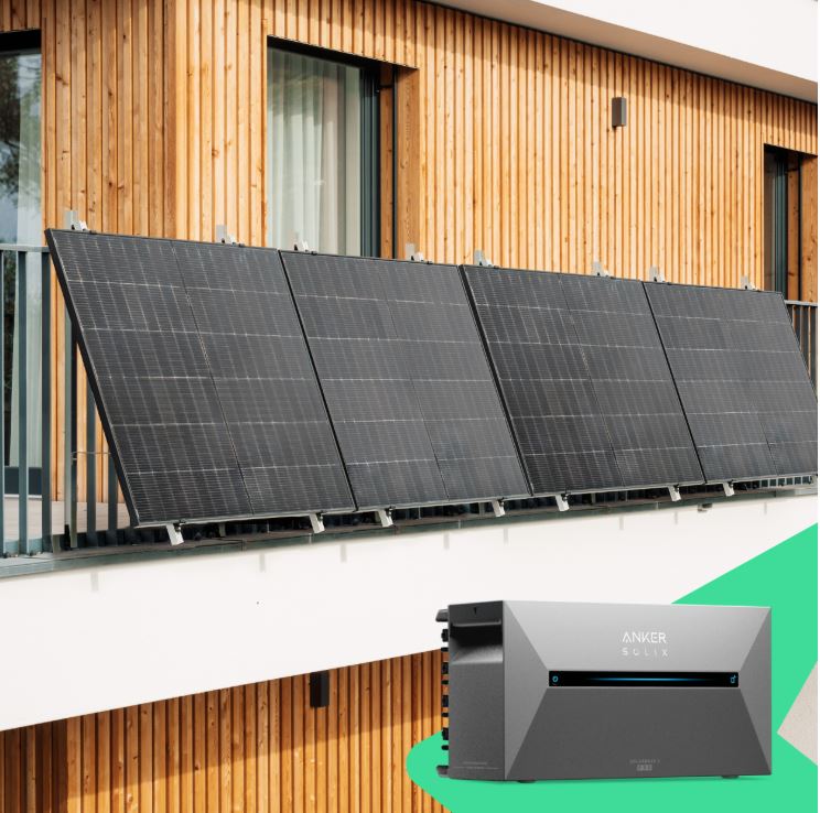 Zonnepaneel Balkon | Inclusief Batterij | 4 Stuks