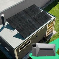 Zonnepaneel plat dak / tuin | Inclusief Batterij | 4 Stuks